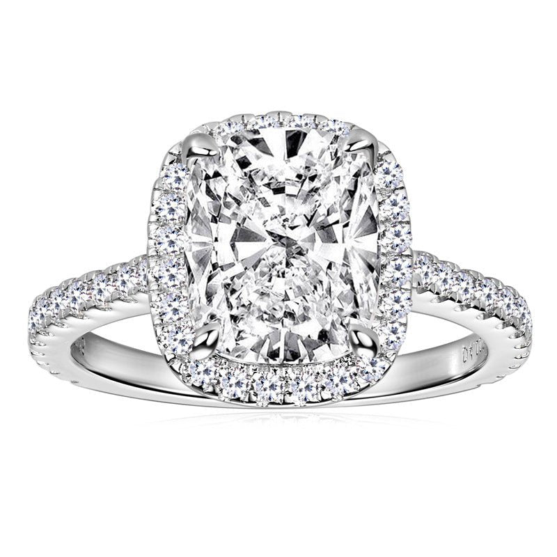 4 Carat Sugar Cube Moissanite Engagement Ring - Rhyme - and - Chain