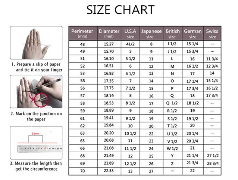 RING SIZE CHART