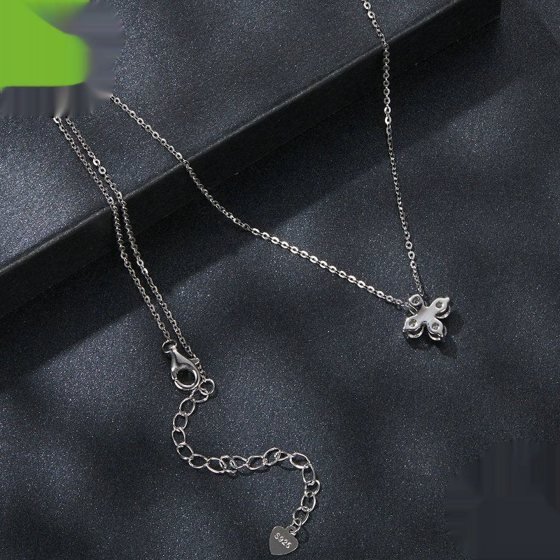 Classic Moissanite Light Luxury Lucky Clavicle Necklace For Women - Rhyme - and - Chain