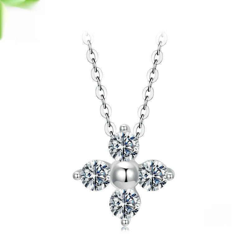 Classic Moissanite Light Luxury Lucky Clavicle Necklace For Women - Rhyme - and - Chain