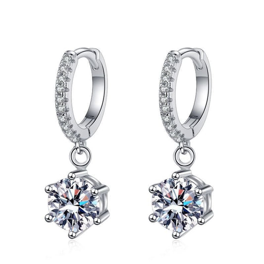 Six - claw Earrings Moissanite Earrings D Color Moissanite Earrings For Women - Rhyme - and - Chain