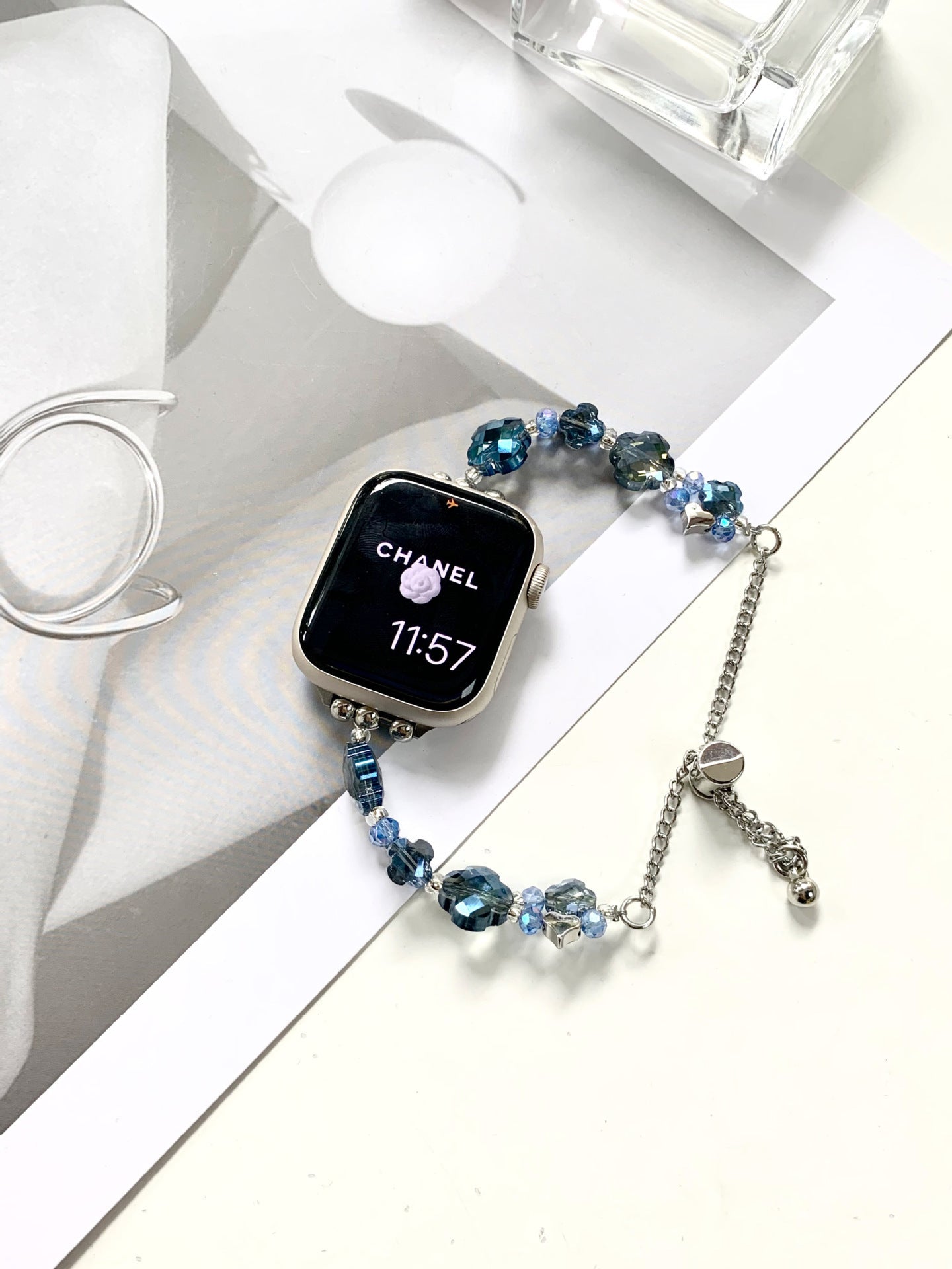 Suitable For S8 Apple Watch Band SE Niche Crystal Bracelet For Women - Rhyme - and - Chain