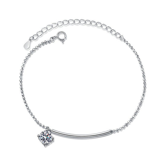 Women's Anklet Moissanite Bracelet - Rhyme - and - Chain