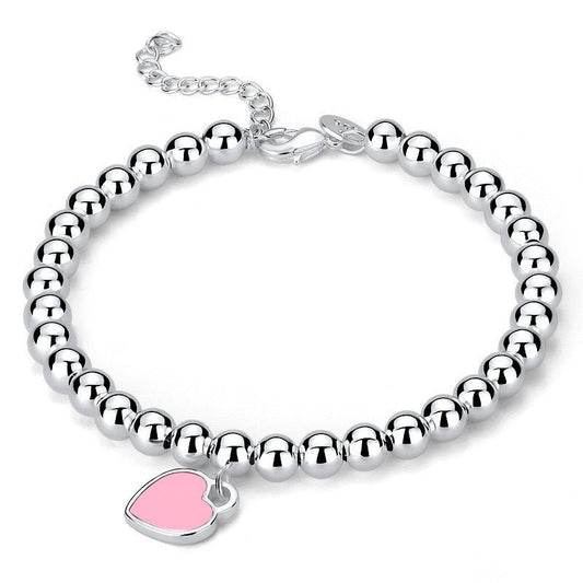 Women's Fashion Personalized Red Heart Bracelet - Rhyme - and - Chain