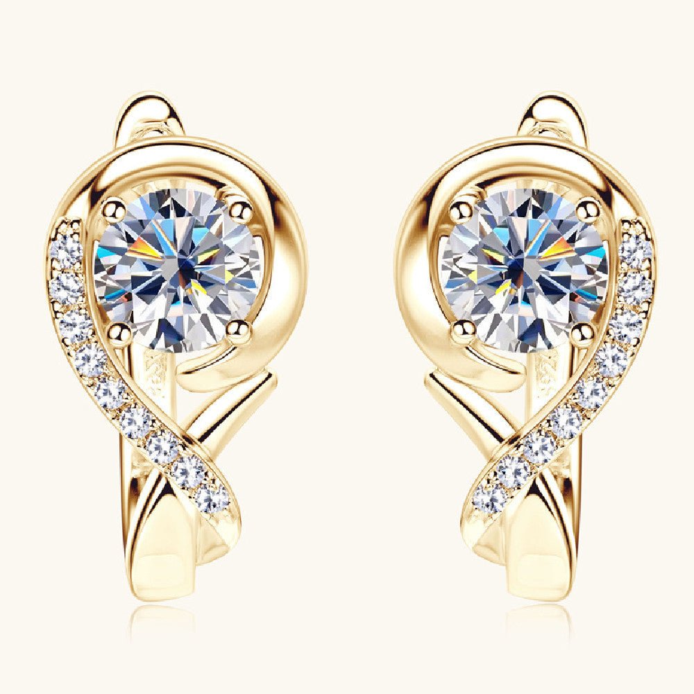 Women's Fashion Sterling Silver Moissanite Earrings - Chicmoissanite